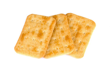 Crispy cracker isolated on white background
