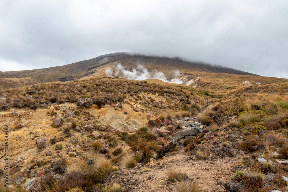 Wall mural Lande volcanique du parc de Tongariro, Nouvelle Zélande