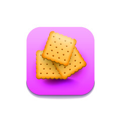 Cookie Cracker Fast Food Logo Vector Symbol Icon Design Style