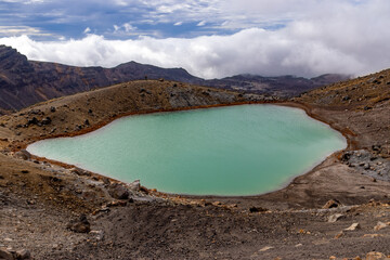 Lac volcanique du parc de Tongariro, Nouvelle Zélande
