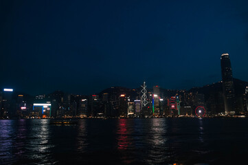 Obraz premium skyline Hong Kong at night