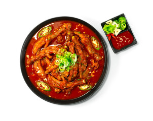 Spicy Chicken Feet Stew Dakbal Korean Food
