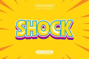 Editable Text Effect Shock Effect Style