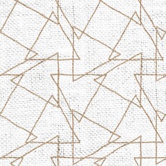 Seamless burlap with white paint pattern overlay. High quality illustration. Real burlap fabric texture with digital pattern on top for print in various surface design uses. Great for interiors.