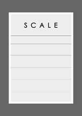 Minimalist black and white design for the cover of a scientific conference and other events, vector. Measurement scale, research accuracy and research errors.