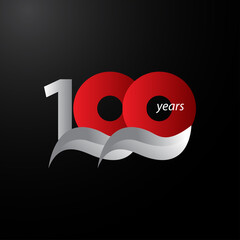 100 Years Anniversary Celebration Vector Template Design Illustration