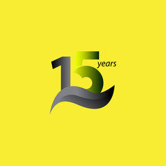 15 Years Anniversary Celebration Vector Template Design Illustration
