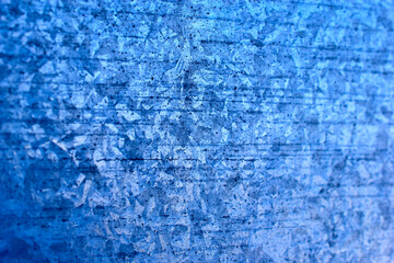 Silver galvanized surface of protective material in the house