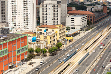 Obraz premium Aerial view of the city of Sao Paulo, Brazil - South America 
