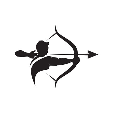 Archer man logo design template