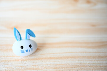 eggs bunny Easter group Copy space for text The minimal concept of Easter