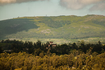 small castle landscape in the mountains
