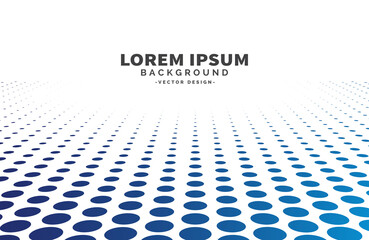 White background with blue dots. Abstract background with halftone dots design. Vector illustration.