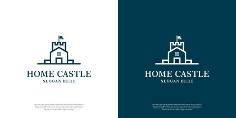 castle home logo design inspiration © suneo_99