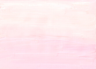 Abstract pastel soft pink and white background. Light gradient backdrop. Brush strokes on paper.