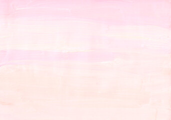 Abstract pastel soft pink and white background. Light cream color backdrop. Brush strokes on paper.