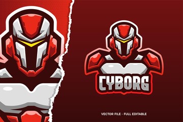 Robot E-sport Game Logo Template