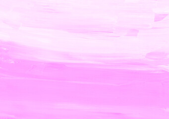 Abstract pastel soft pink and white background. Light fuchsia gradient backdrop. Brush strokes on paper.