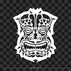 Viking face pattern. The contour of the face or mask of a warrior. For T-shirts and prints. Vector