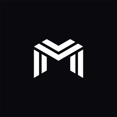 Luxury initials M vector logo