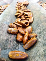 Pepas de guanábana mojadas