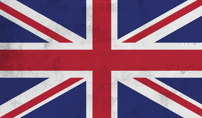 Vintage United Kingdom flag with grunge texture