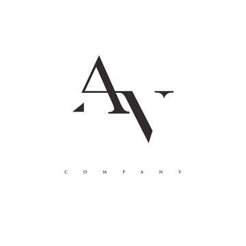 monogram AV logo design vector