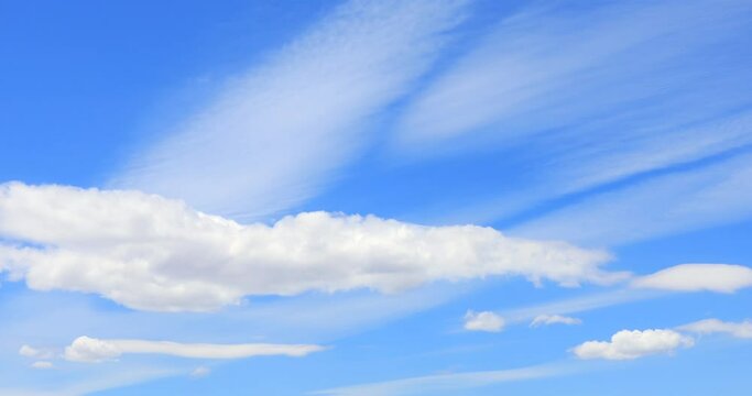 Blue sky background with white cloud 