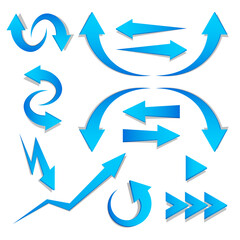 A set of arrows. Vector. Isolated.