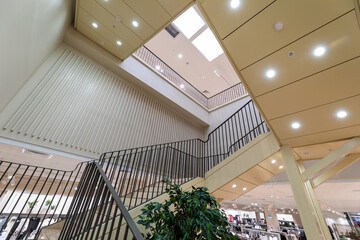 Interior in a modern shopping center