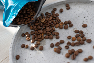 roasted coffee beans, can be used as a background