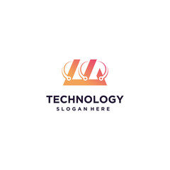 creative tech logo logo design template tech logo icon