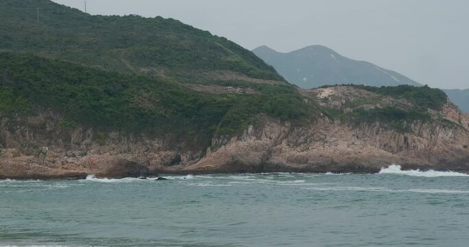 Beautiful landscape at bad weather