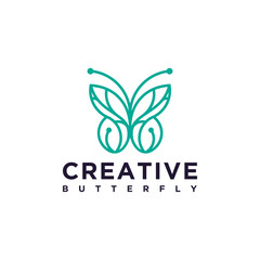 creative Butterfly Wings Logo Design vector 