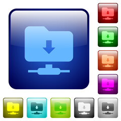 FTP navigate down color square buttons