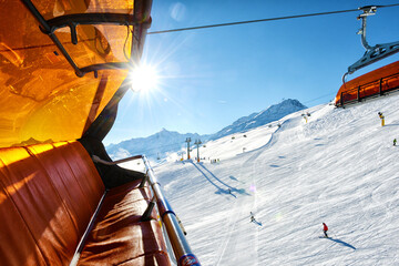 Sessellift Orange Giggijoch Sölden Skigebiet