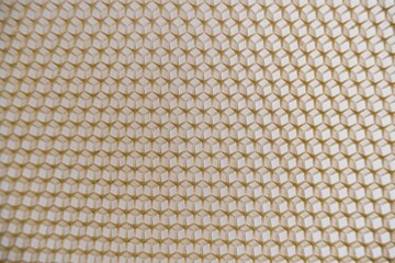 Close-up yellow honeycomb background move