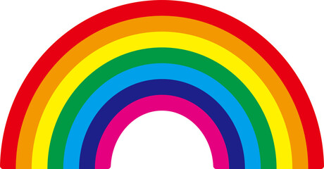 シンプルな虹のアイコン　ベクターイラスト