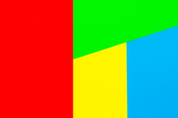 Bright background. Multi-colored red yellow blue green graphic background. View from above