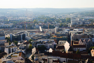 The view from the tower of the Cathedral in Ulm, Germany