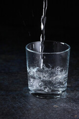 A glass with pure water splash	