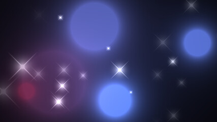 Illustration Of Colorful Circles Bokeh and stars Background