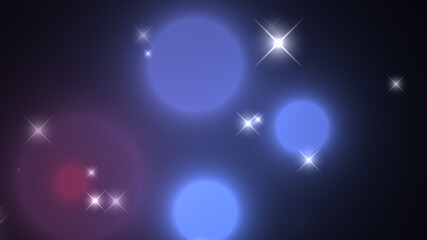 Illustration Of Colorful Circles Bokeh and stars Background