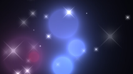 Illustration Of Colorful Circles Bokeh and stars Background