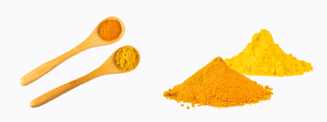 Naklejka premium Turmeric root aromatic powder - Curry spice mix