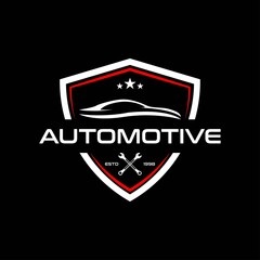 automotive logo premium Vector, service and repair shop logo badge