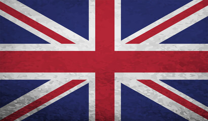 Fototapeta premium Vintage United Kingdom flag with grunge texture