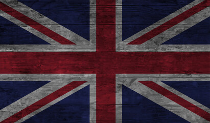 Vintage United Kingdom flag with grunge texture