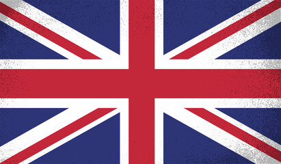 Vintage United Kingdom flag with grunge texture