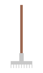 Garden tool-rake, isolated on white background. Vector illustration